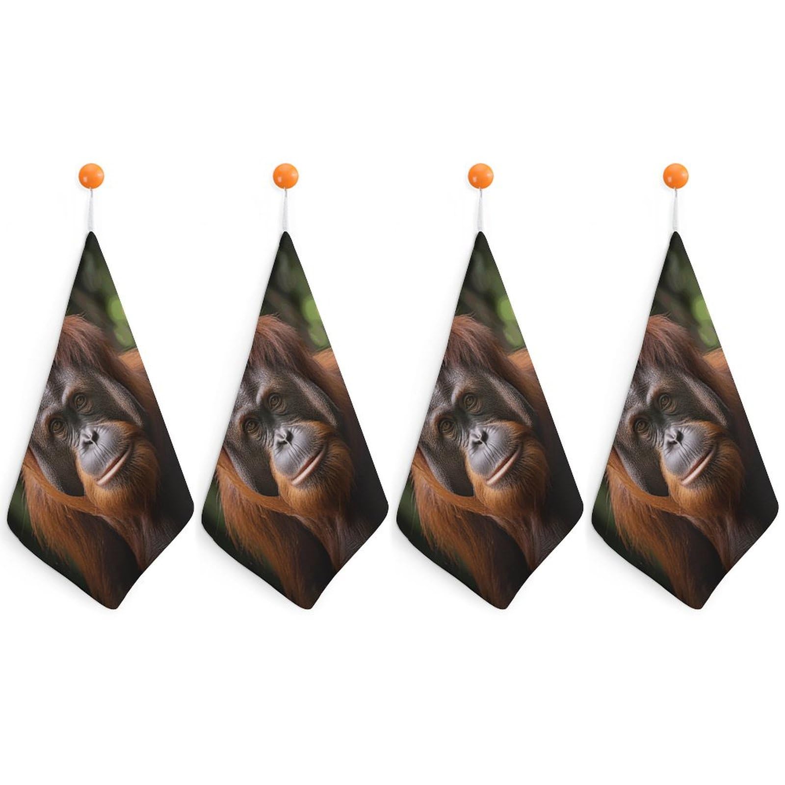Serviettes de toilette séchage rapide Orangutan : le lot de 4 essuie-mains pour votre salle de bain