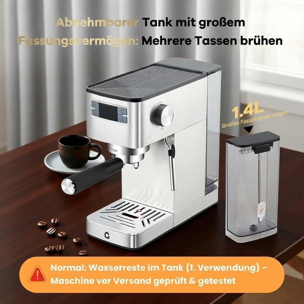 Kaffeemaschine 20 Bar – Edelstahl Siebträgermaschine