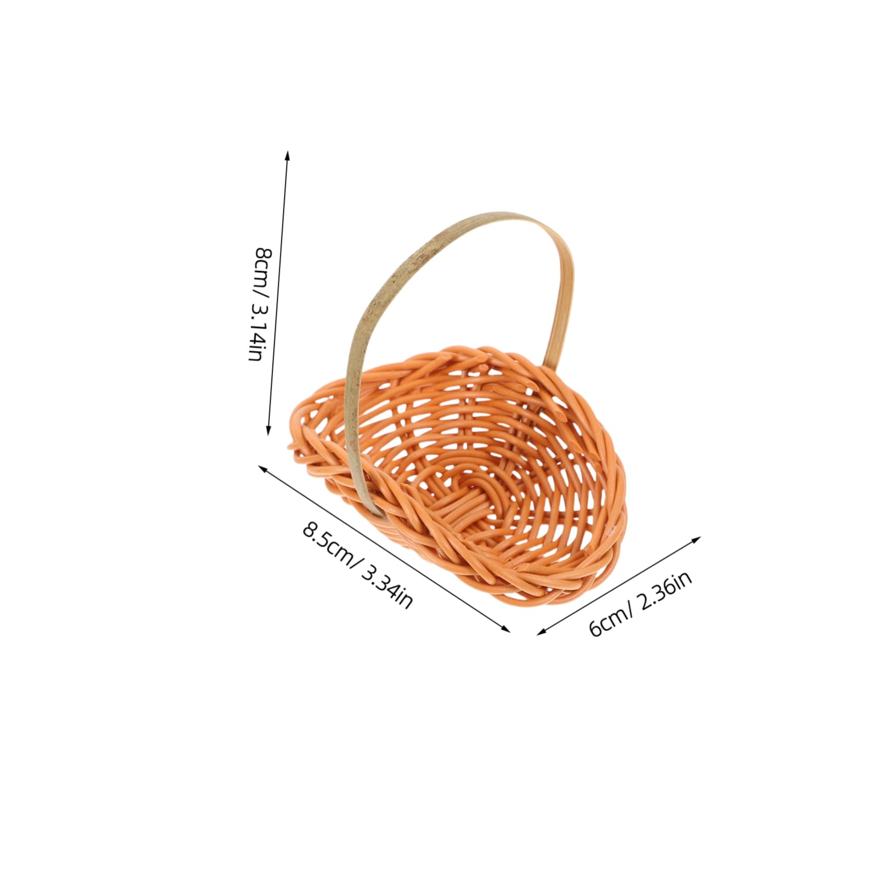 Cabilock 4pcs Miniature Woven Flower Baskets with Handles Versatile Mini Candy and Guest Baskets for Weddings Parties Home Decor and Garden Use