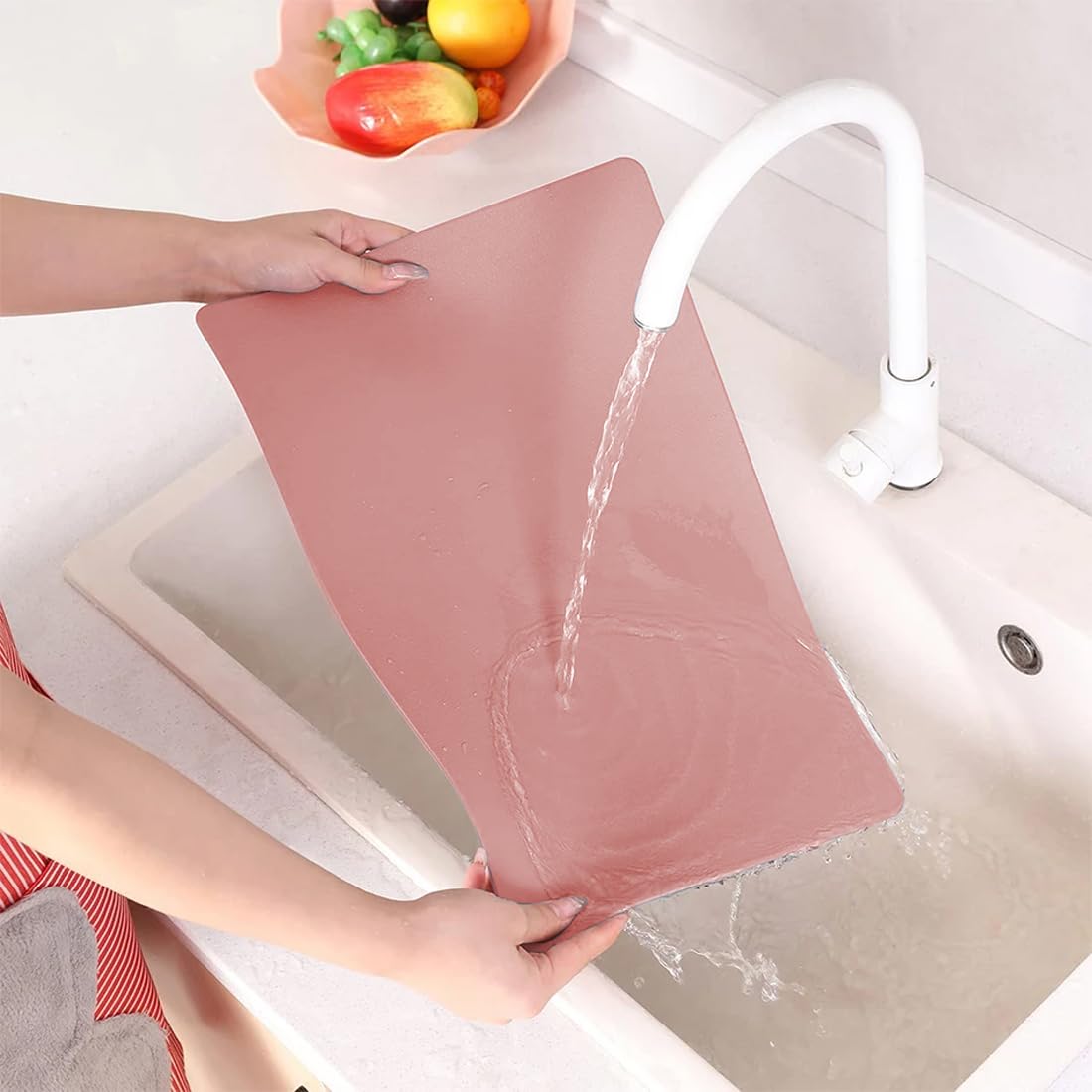 Rosa Tappetino Silicone Cucina, Gomma Siliconica per Stampi, Tappetino Forno per Gioielli Artigianali Stampi in Resina Colata Mat 40cm*30cm