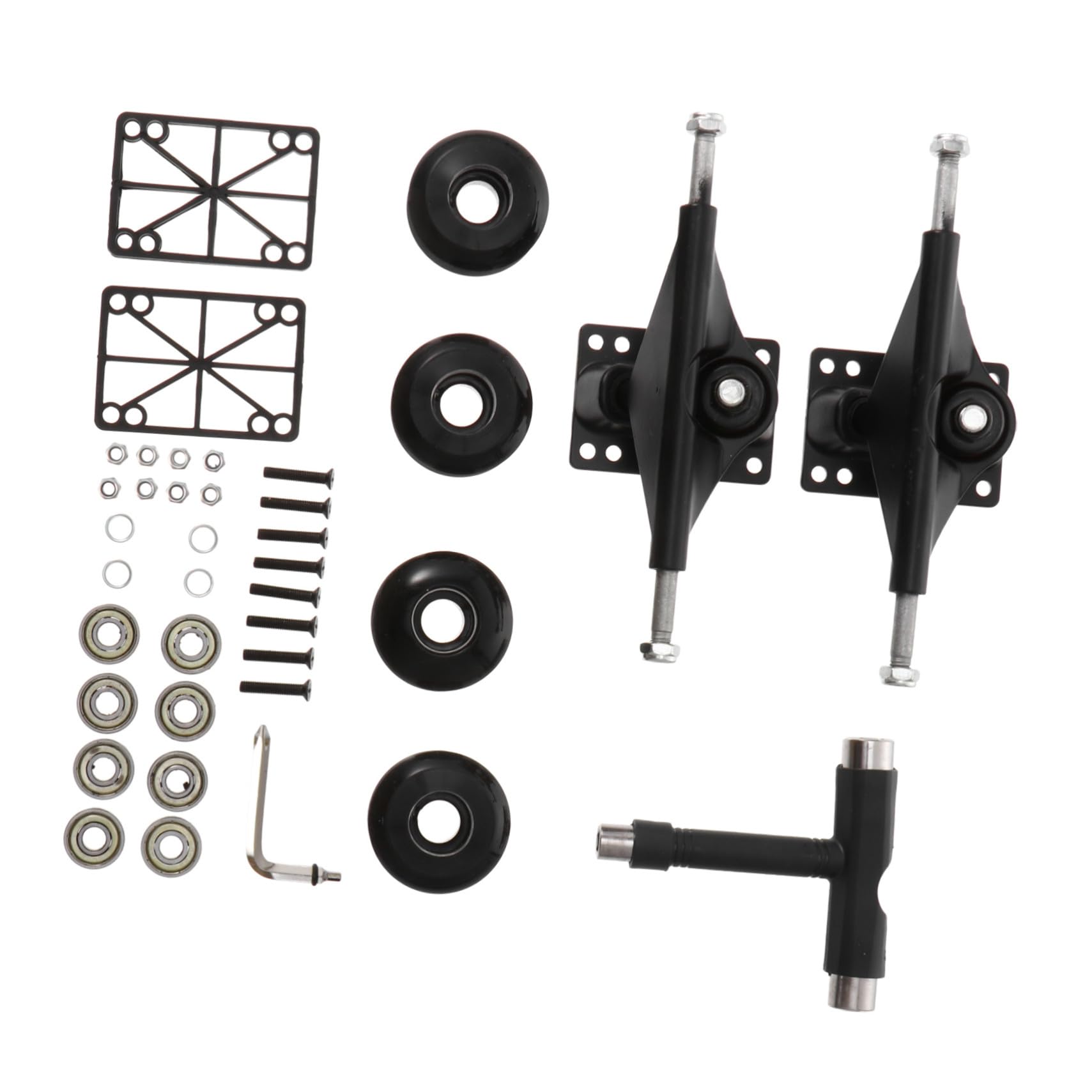 Kit de Trucks de Skateboard Double Kick Abec en Alliage d'Aluminium