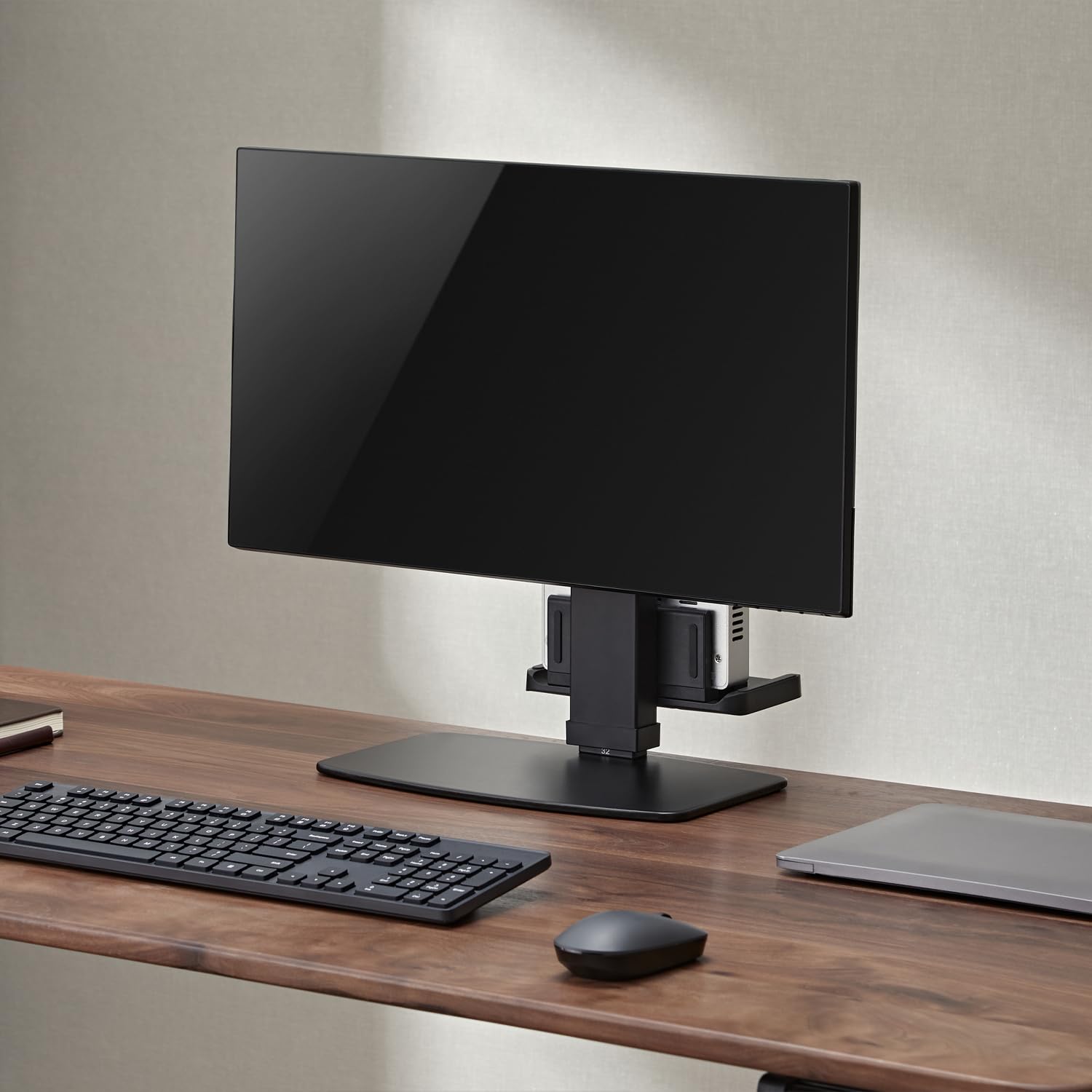 AISENS Supporto Da Tavolo Eco Girevole E Inclinabile Per Monitor/TV E Mini Pc 8kg Da 17-32. Nero
