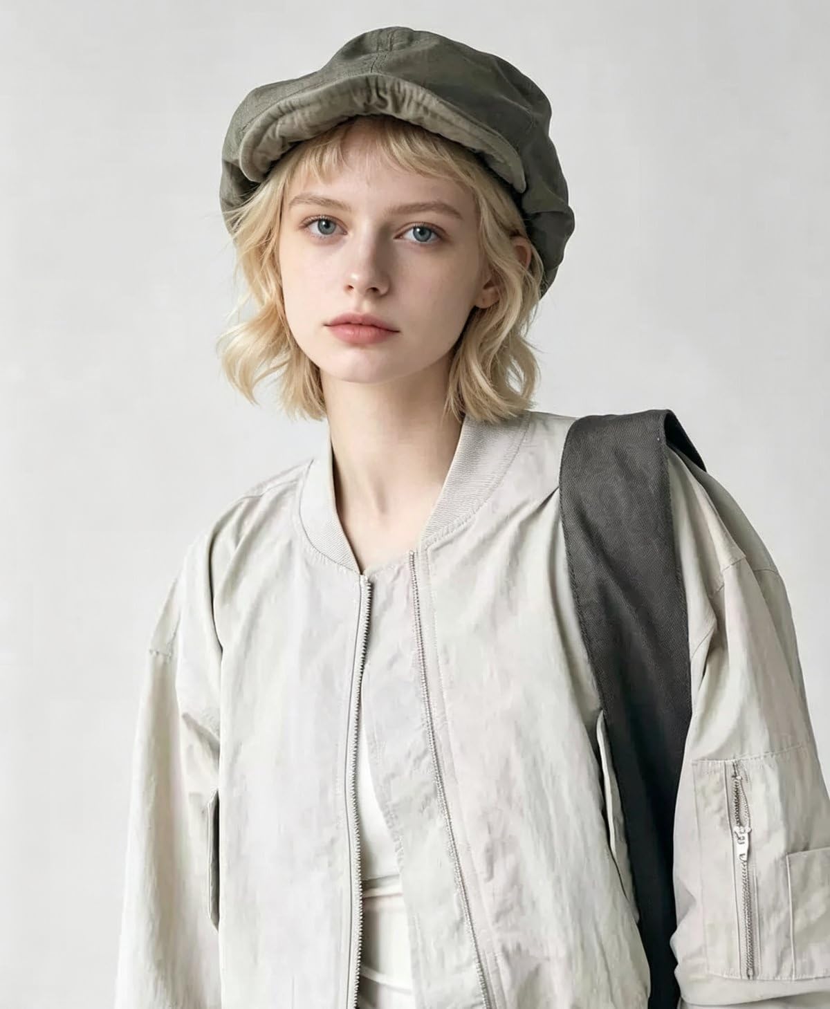 Women's Vintage Newsboy Cap Adjustable Flat Cabbie Hat Y2K Streetwear Beret image 4