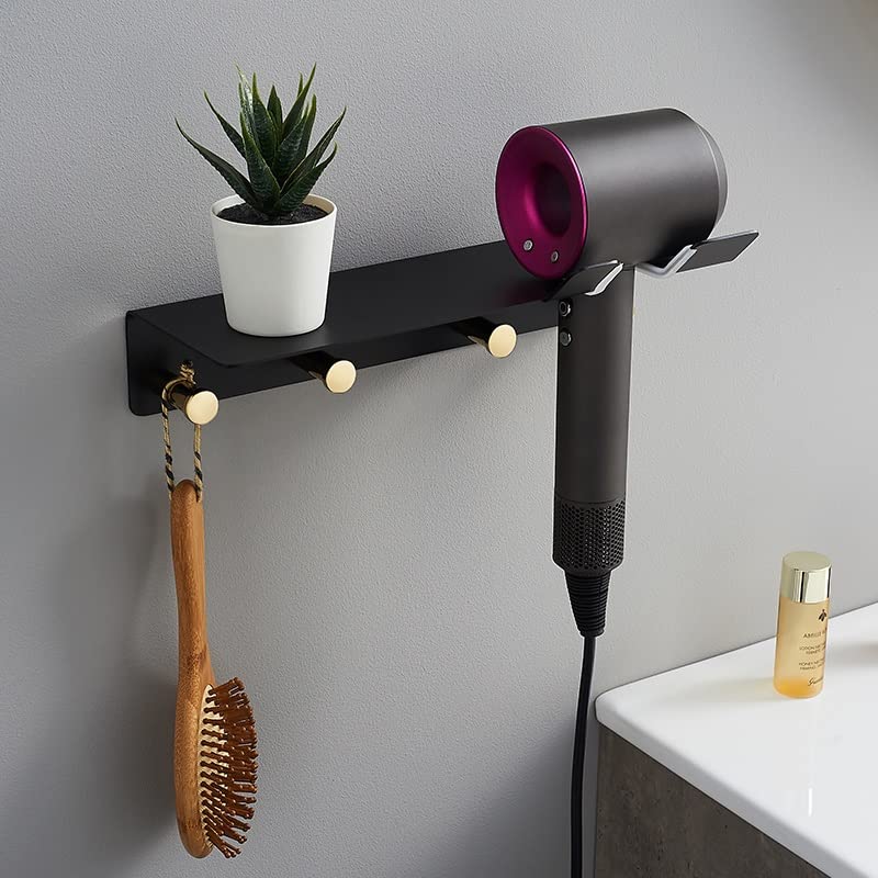 Fini de percer : rack de serviette noir et doré XXZ en cuivre pour salle de bain chic