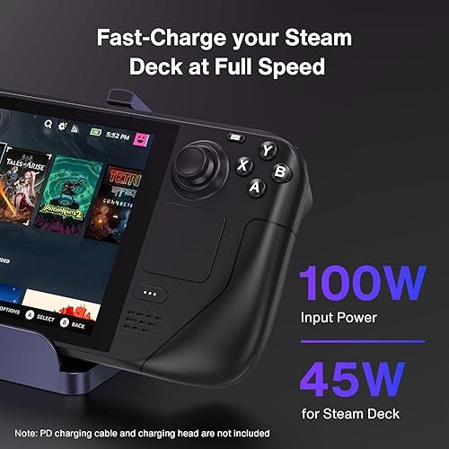 Miniatura 4 de iVANKY Base para cubierta de vapor, estación de acoplamiento de concentrador 6 en 1 para Steam Deck con HDMI 4K a 60Hz Gigabit Ethernet, USB-A 3.0,