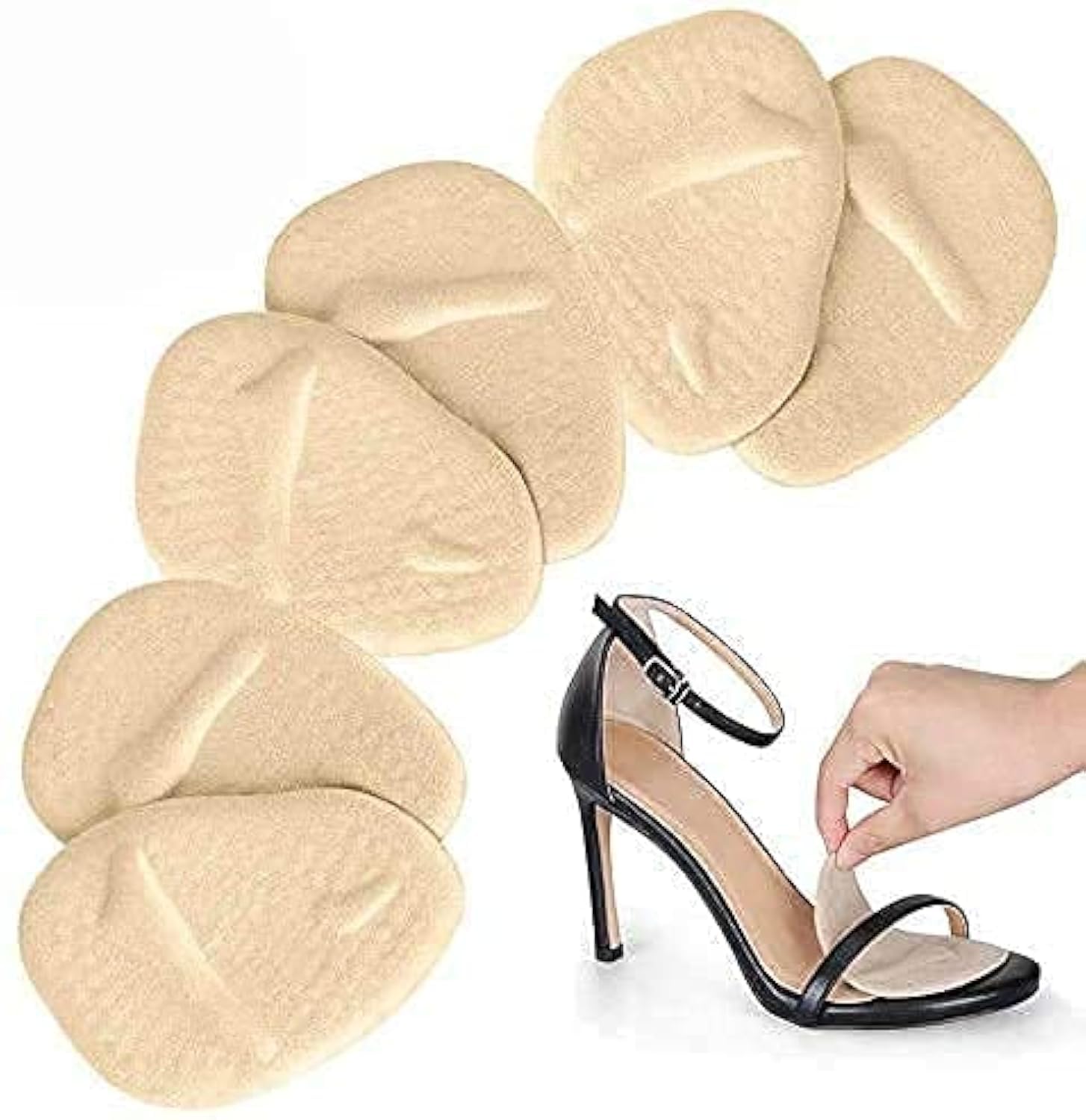 MAKINGTEC Ball of Foot Cushions, 3 Pairs Metatarsal Pads for High Heels, Reusable Slide-Proof Shoe Inserts for Women, All Day Pain Relief Feet Pad Insoles