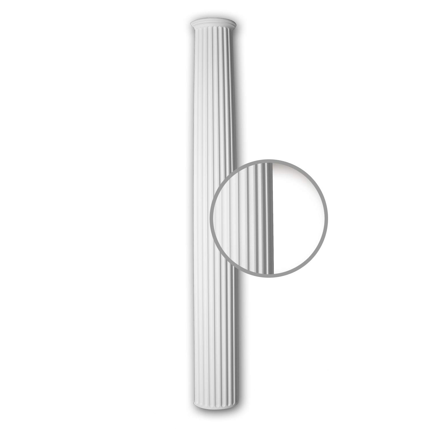 Fût de demi-colonne Profhome 416102 en polyuréthane rigide 33x16,6x230 cm