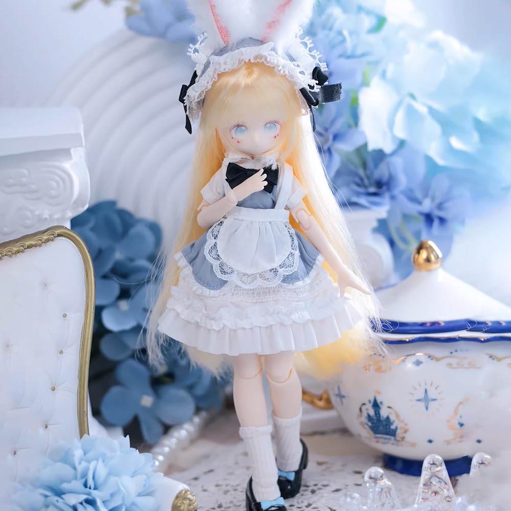 niannyyhouse 1/8 Poupée BJD Ball Jointed Doll, Unspoken Collection Girl Series - Avec vêtements, déguisement - Figurine à collectionner - Boîte simple (Whispers of The Lily of The Valley - 1 pièce)