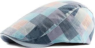 QianuerNewsboy Hats Adjustable Ivy Flat Cap Gatsby Cabbie Driving Beret for Men Women