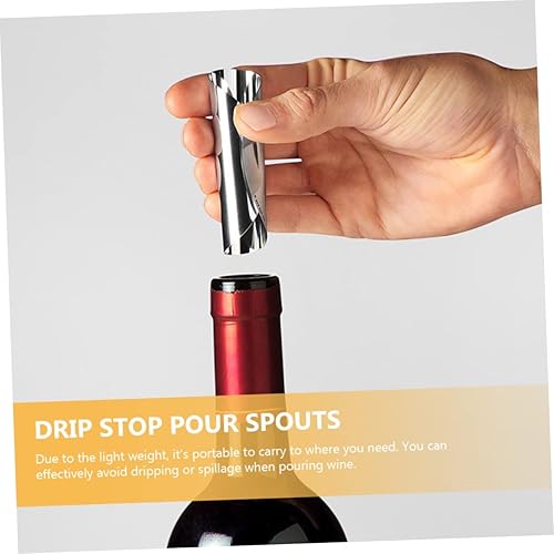 Miniatura 6 de Hemoton 10 unidades de disco para verter vino, boquilla de vertido para evitar caídas, discos finos y reutilizables para verter vino de papel de