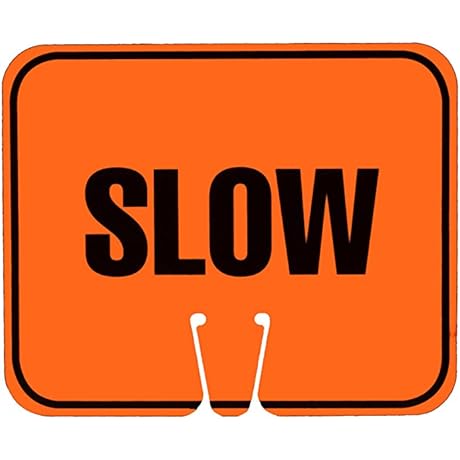 Cortina "SLOW TRAFFIC" Plastic Cone Sign