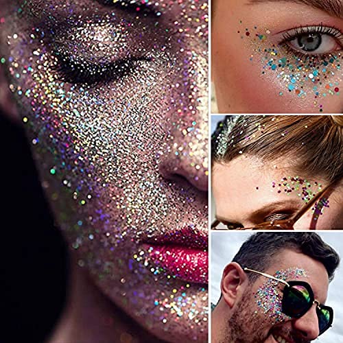 Chunky-Glitter-Fine-Glitter-Sequins-10-Boxes-for-Slime-Resin-and-Craft-Supplies-Glitter-Festival-Makeup-Cosmetic-Glitter-for-Body-Nail-Face-Hair-Eyeshadow-Lip-Gloss-Making-Earth-Tone-Color-Fine