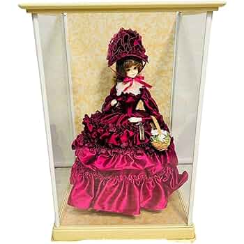 昭和レトロ　スキヨドール　フランス人形　ガラスケース　リボン レトロ リボン スキヨ人形研究所 スキヨ人形 フランス人形