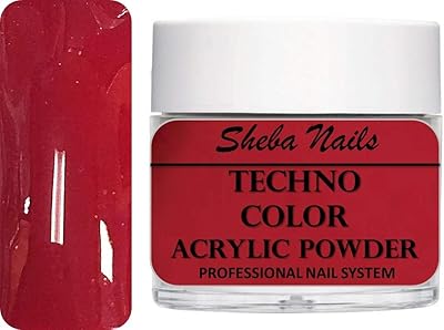SHEBA NAILS Satin Color ACRYLIC Powder Collection - 1 oz. - SATIN RED