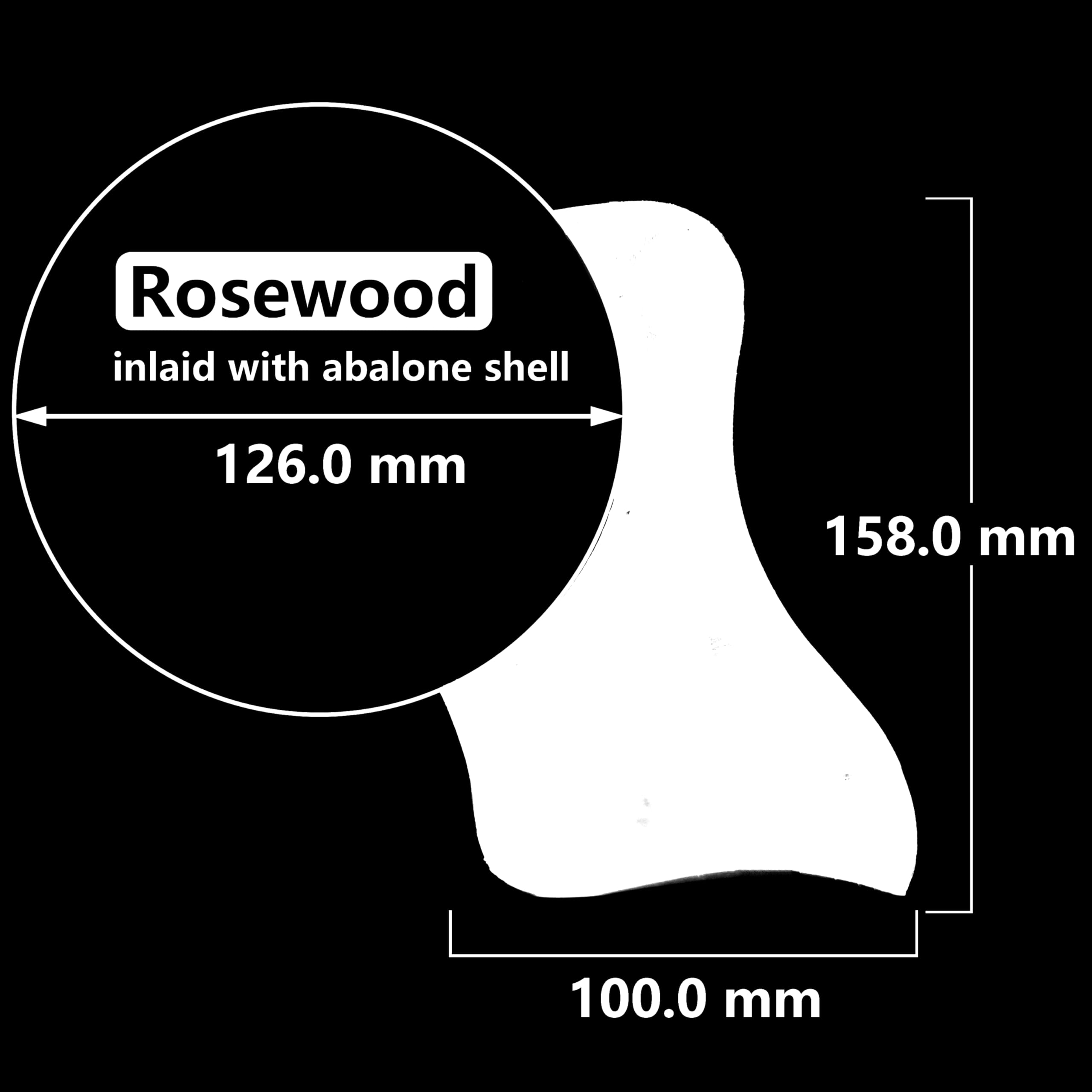 Guitar Pick Guard, Battipenna for chitarra acustica in palissandro massiccio for intarsio in abalone Taylor 300 cm adesivo 27 modelli(SN09)