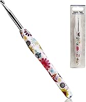 Vista 18 de Gancho de Crochet de 2.25mm, Mango Ergonómico para Manos con Artritis, Agujas de Tejer Extra Largas de Goma Suave para Principiantes y Tejido