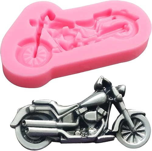 Miniatura 9 de Moldes de silicona para motocicleta, 4 piezas, herramientas de bicicleta, molde de fondant de chocolate para decoración de pasteles, dulces de