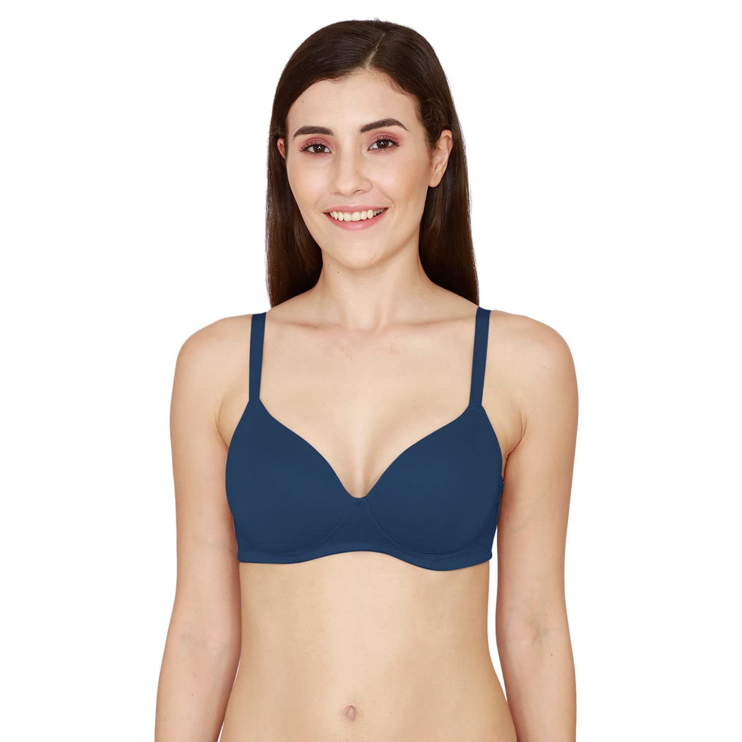penny by zivame Zivame Padded Non-Wired 3/4th Coverage Ultra Low Back T-Shirt Bra - Sargasso Sea(Blue, 36D)-picture-28
