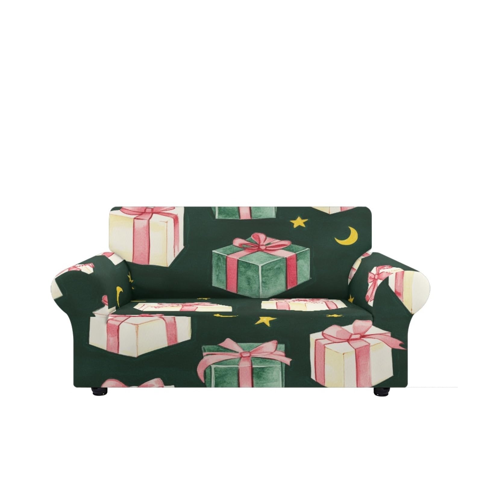 Housse Canapé 3 Places Étoile Jaune Housse Canapé Extensible 1 Places,avec Accoudoirs,Super Élastique Sofa Cover,Antidérapante,Antisalissure,Lavable