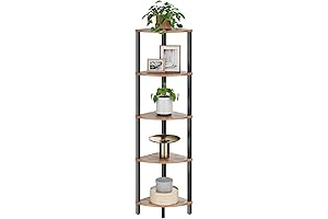 Industrial Corner Picture Ladder Shelf for Home Decor and Display