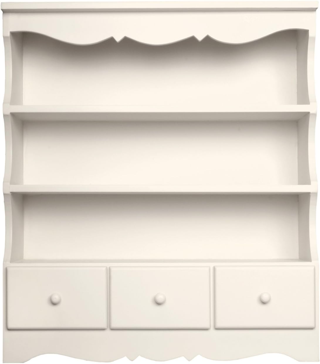 Large shabby chic Wall shelving Unit in Ivory