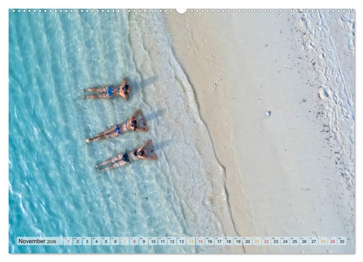 Strand im Blick der Drohne (hochwertiger Premium Wandkalender 2026 DIN A2 quer), Kunstdruck in Hochglanz: Wunderschöne Strände, Einladungen für den ... Bilder von oben. (CALVENDO Natur)