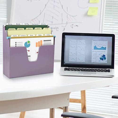 Miniatura 3 de Acrimet Organizador horizontal de archivos y carpetas colgantes de 3 niveles, almacenamiento de escritorio para tamaño carta de papel / A4 - Diseño