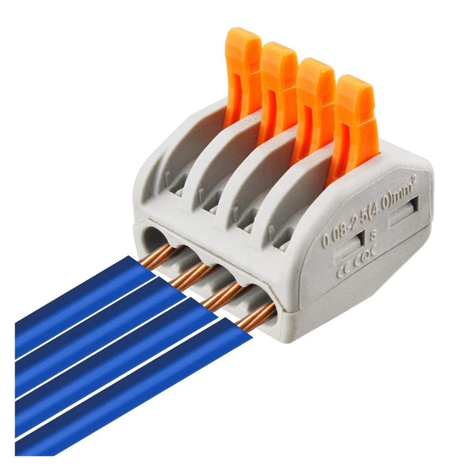 50 connettori compatible cavi/giunzione compatti con filo a leva, 2 3 elettrici a 5 porte compatibili Connessione rapida 28-12 AWG(75pcs)