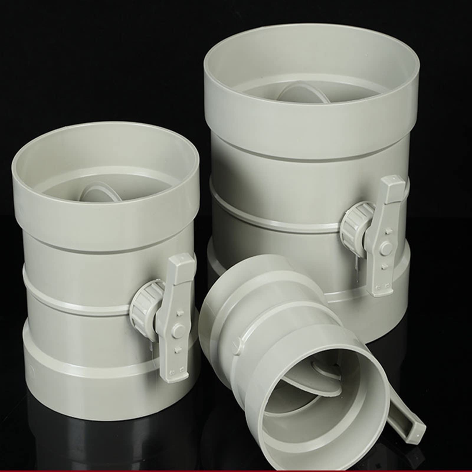 Régulateur de tuyau d'air 90mm en PVC pour éliminer les courants d'air inversés
