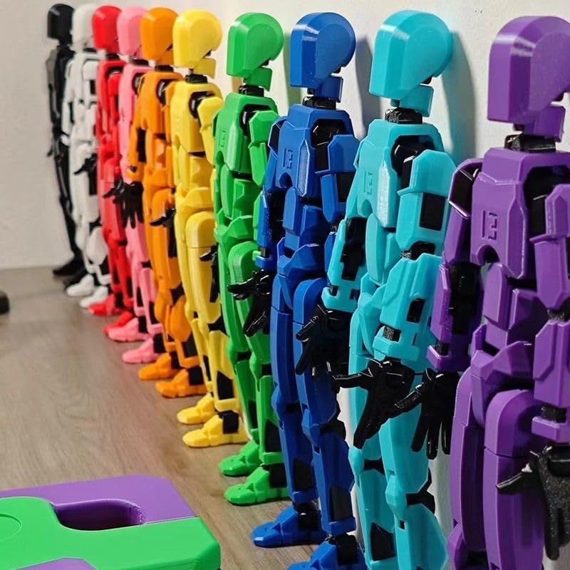 9PCS Assembly Completed T-13 Action Figure 3D Printed Multi-Jointed Movable,Lucky 13 Action Figures,Multi-Articular Dummy 13 Action Figures,Desktop Decorations,Creative Gifts (9 Colors) - Image 8