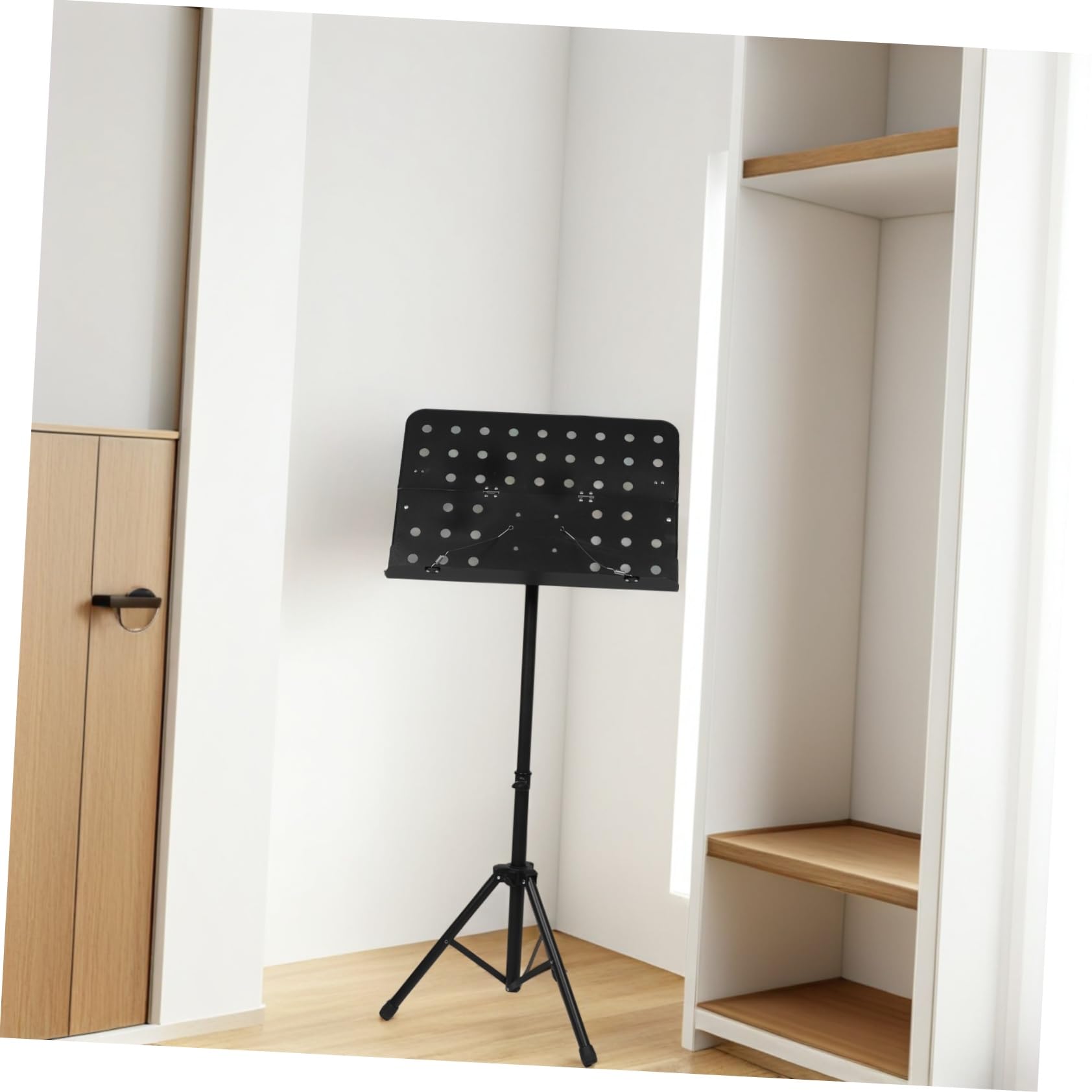 Pupitre de Partition Noir Pliable à Hauteur Réglable pour Guitare