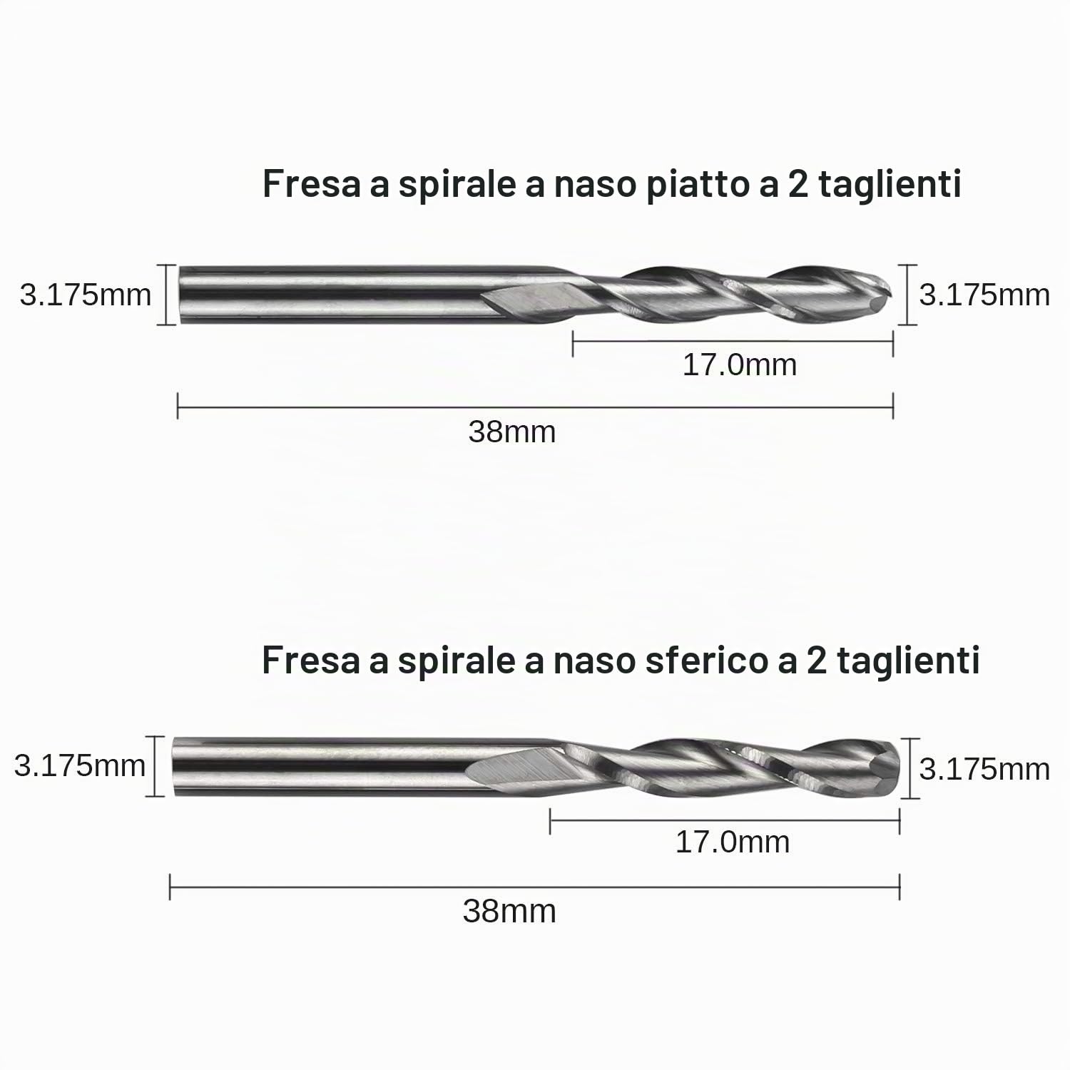 Genmitsu Lot de 40 fraises à bout CNC+ 15PCS ER11 Jeu de pinces de serrage | Avec 2 cannelures à nez plat et à nez boule, Nano Blue Coat et Titanium Coat CNC