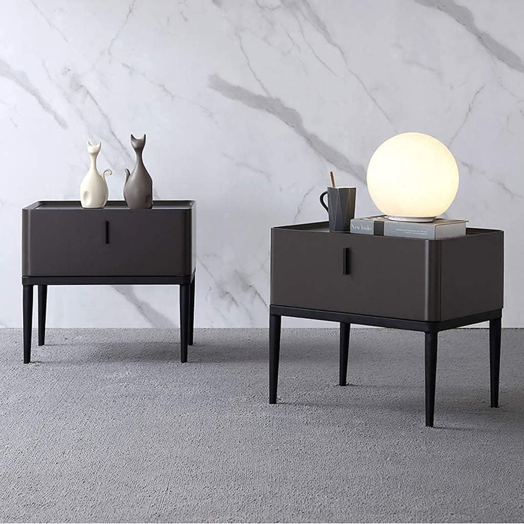 Side Table/End Table,Single Layer Paint BedBedroom Home Matte Hardware Small Cabinet Home Multi-Function Living Room Coffee Table
