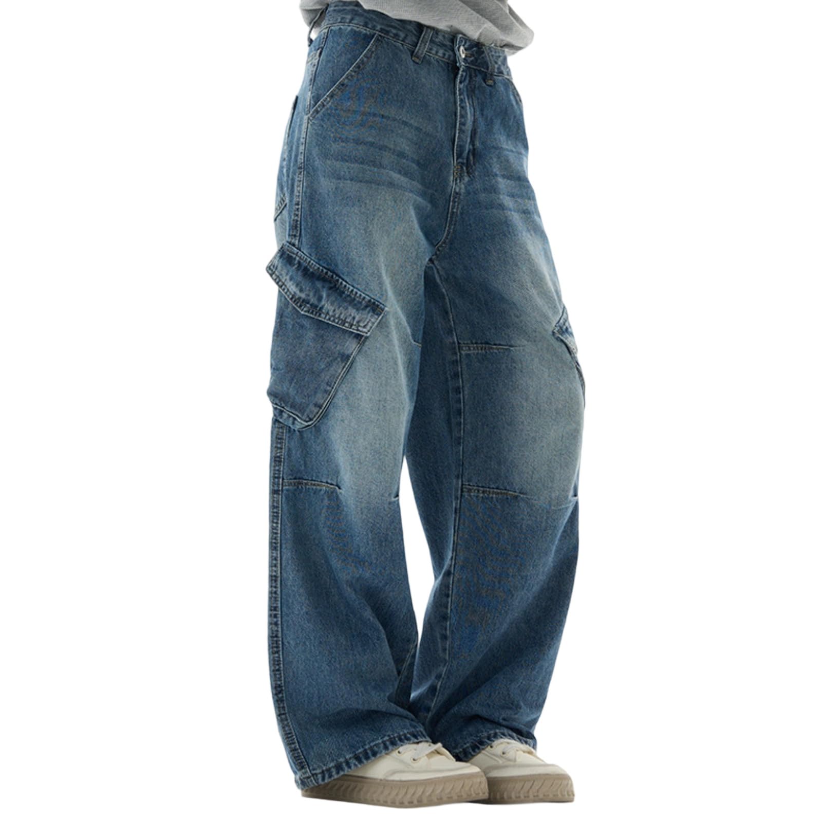 Generico Pantaloni Tuta Uomo, Pantalone Uomo Leggero,Jeans Classici in Denim con vestibilità Affusolata e Tessuto Elasticizzato per Abbigliamento Casual Moderno e Comodo