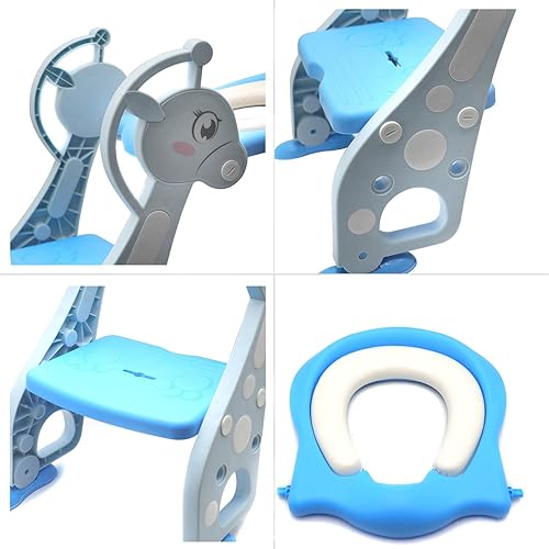 Vista 95 de HTTMT - Escalones infantiles con asiento de bebé para baño, ET-BABY001/002 Verde