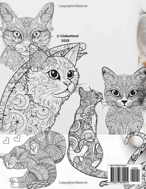 Mandala Cats: A Coloring Retreat for Cat Lovers (Mandala Coloring Books by C Ciabattoni) - Image 2
