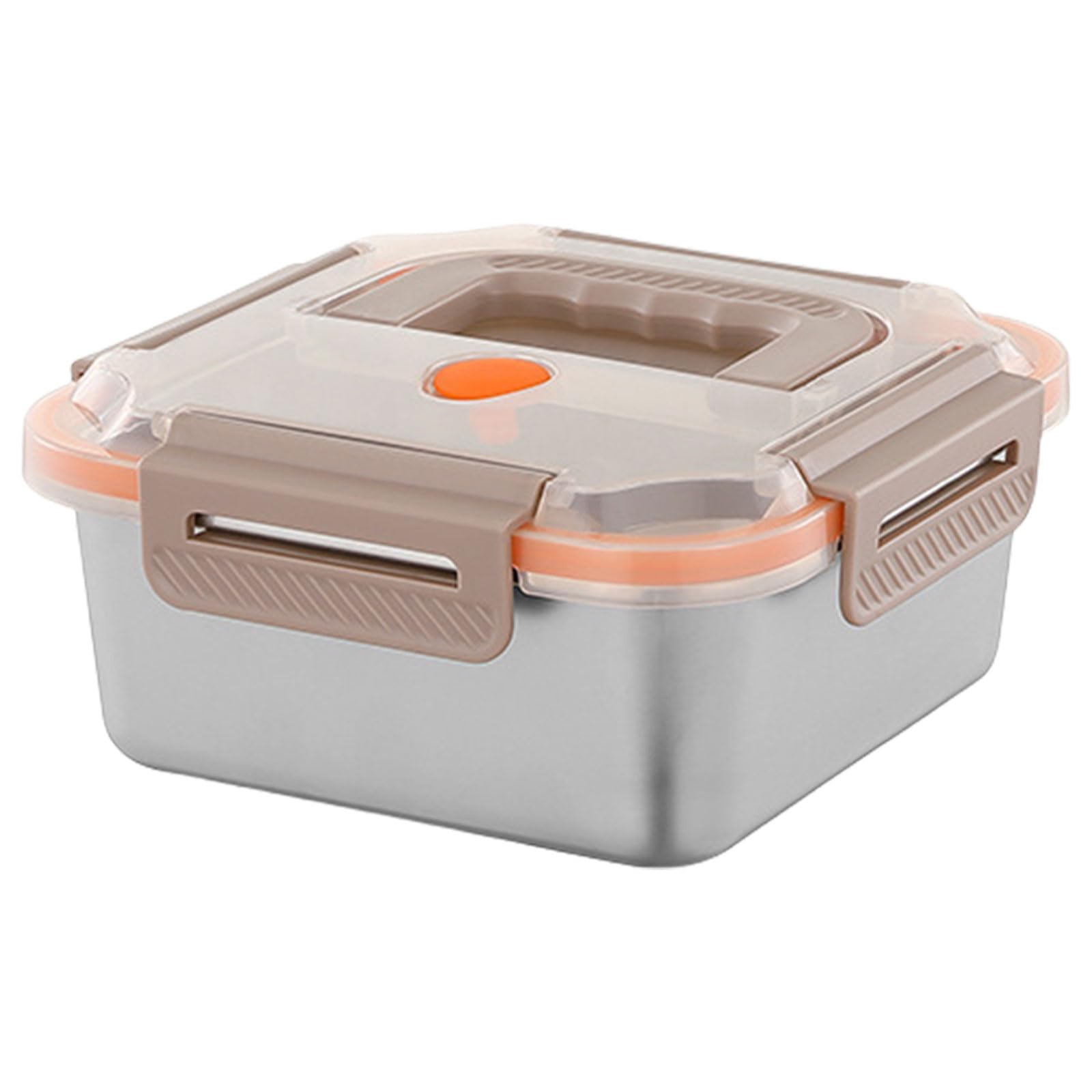 Mekalero Spacious Stainless Steel Food Storage Container Multipurpose Household Lunch Box Handheld Crisper with See Through Lid Sustainable Tableware Solution
