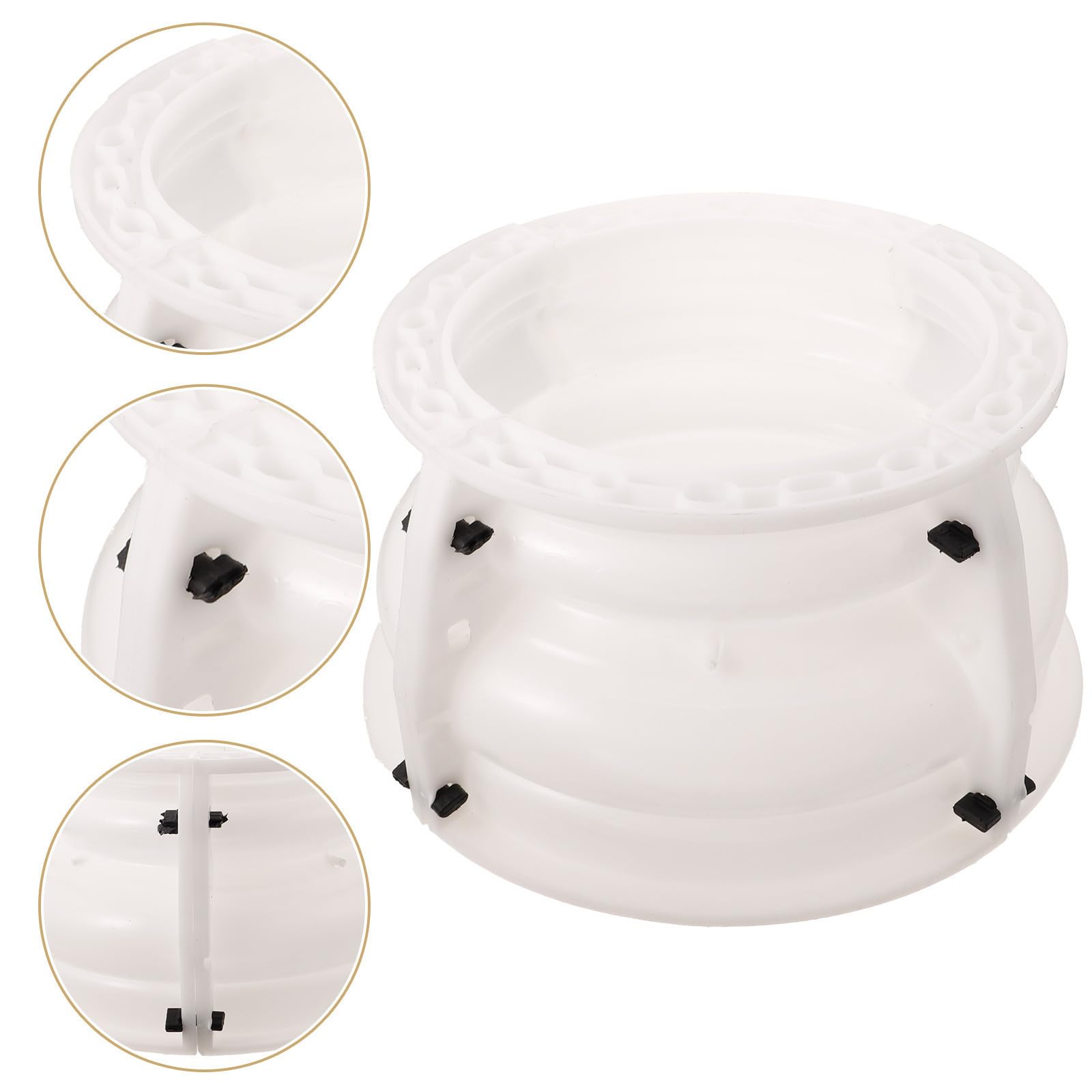 Stampo per Capitello Colonna Romana in Plastico Beige Riutilizzabile | Effetto Decorativo, Uso Ripetuto, Fornitura Fai da Te per Formatura, Accessorio per Getto Cemento