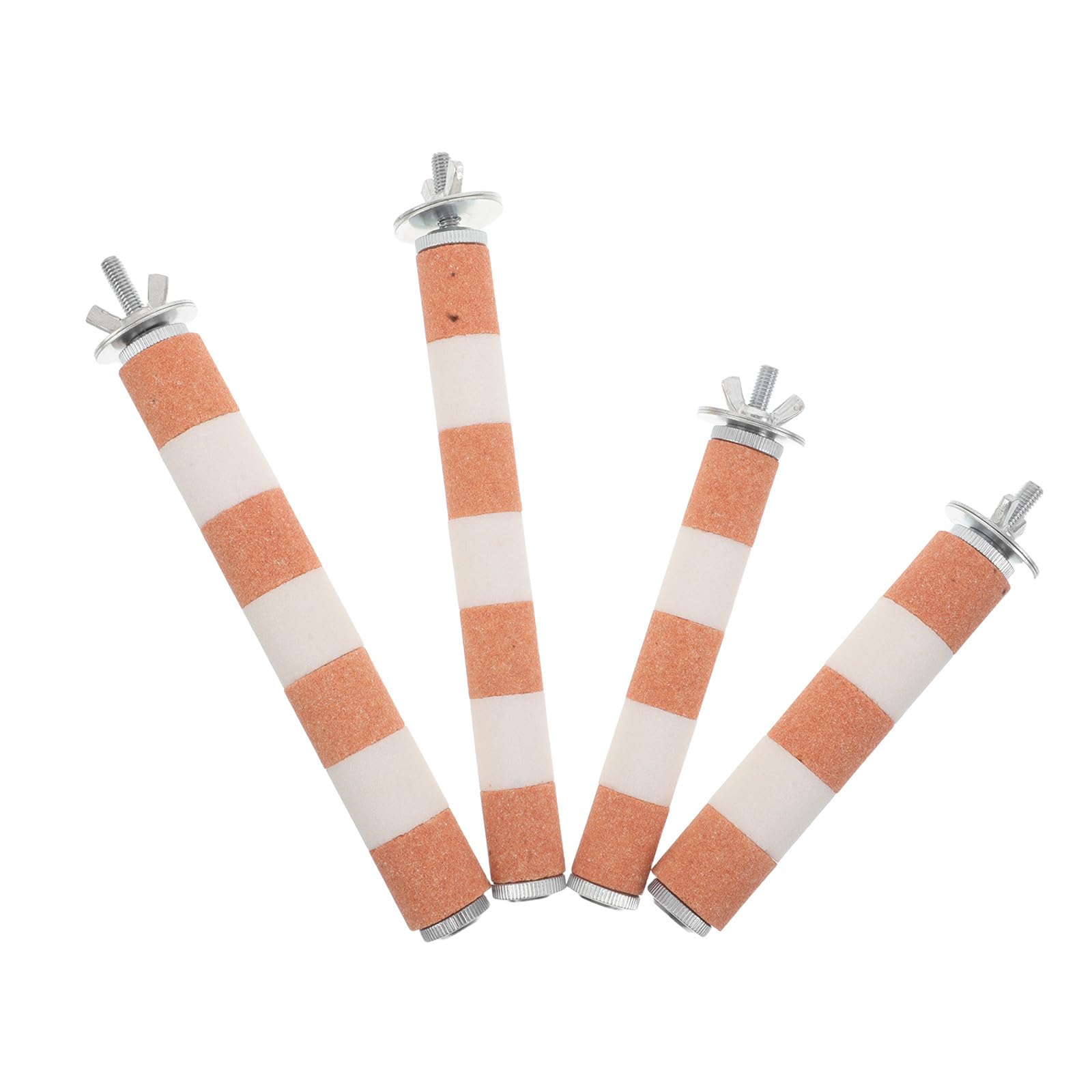 DOITOOL 4 Piezas de Percha para pájaros, Soporte para Loros, Palo para Pata de Loro, Juguete para Masticar, Jaula, Accesorios para cacatúas, cotorras, Suministros