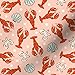 Spoonflower Fabric - Cute Lobster Cape Cod Preppy Summer Nantucket Beach Whimsical Bows Red Printed on Modern Jersey Fabric Fat Quarter - Sewing Lining Apparel Fashion Blankets Decor