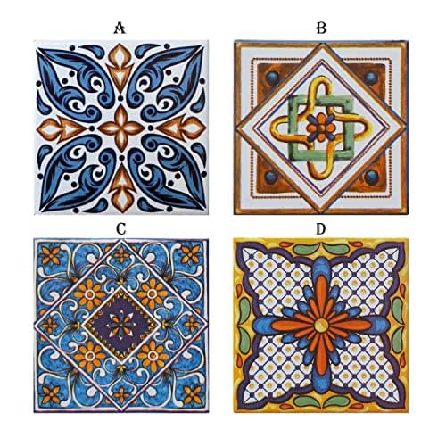 Amazon.com: 27 Different Unique Design Porcelain Spanish Tile, Tile ...