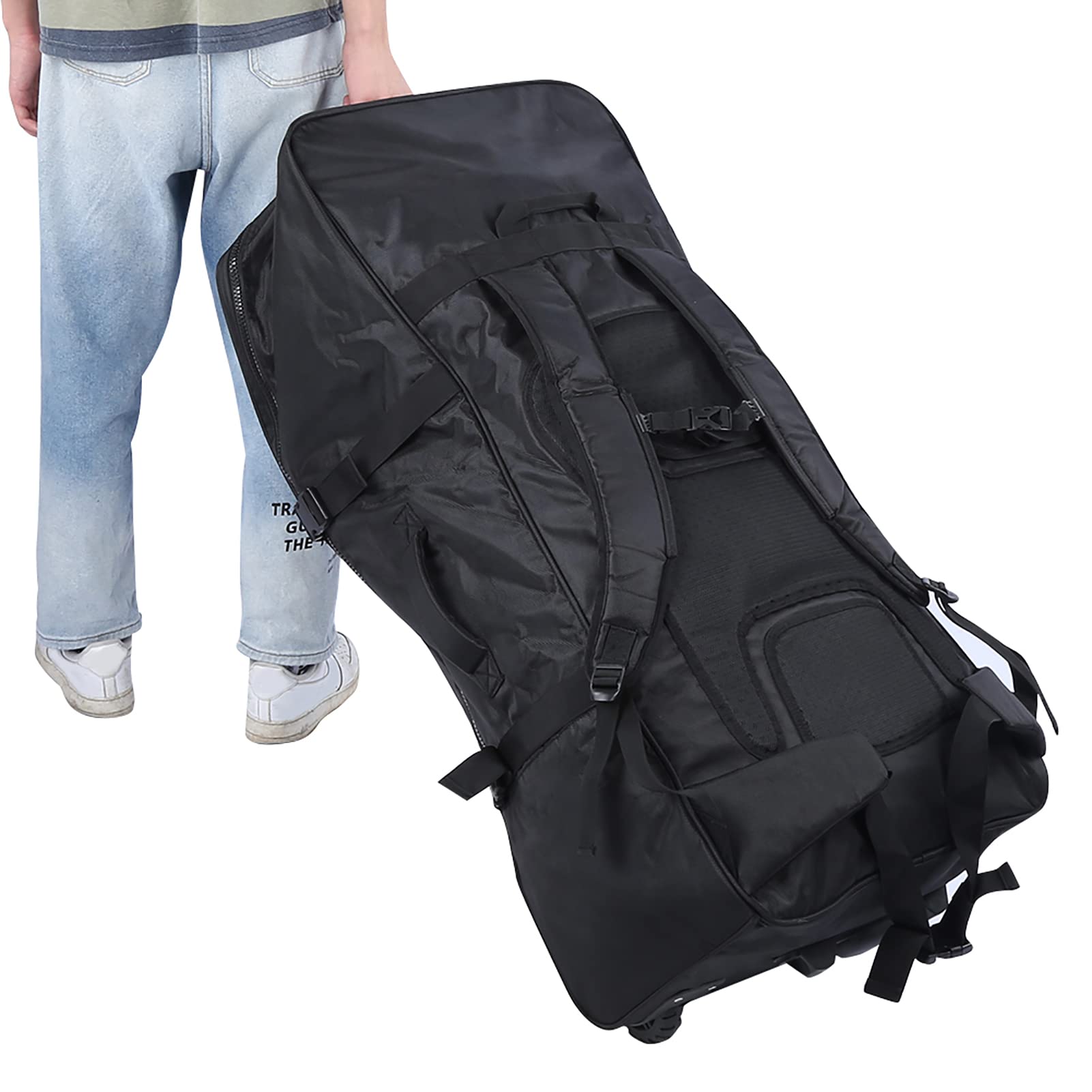 Sac de Rangement pour Planche de Surf 140 L, Sac de Transport étanche pour Kayak avec roulettes, Sac de Transport réglable pour Patins à roulettes, matériau en Polyester du