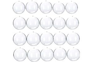 20-Pack Clear Christmas Ornament Balls