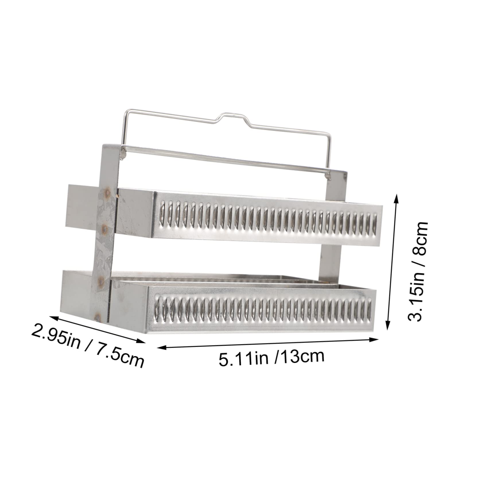 DECHOUS Slide Drainer Kitchen Essentials Stainless Steel Glass Slides Holder Dishwasher Rack Glass Serving Tray Slides Staining Rack Stainless Steel Microscope Slides Rack Drain Rack