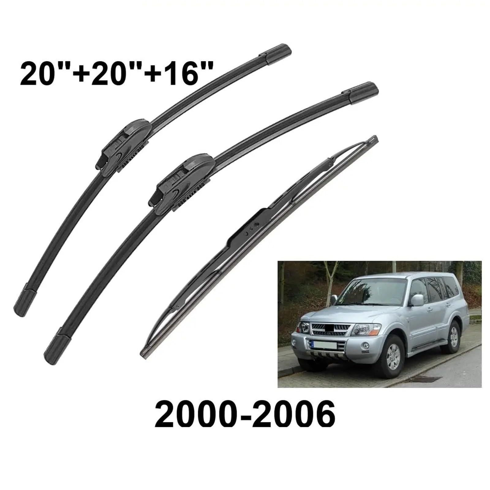 Conjunto Limpiaparabrisas Juego De 3 Escobillas Limpiaparabrisas Delanteras Y Traseras Para Citroen C2 2003-2009 Parabrisas Ventana Escobillas(6 PCS)