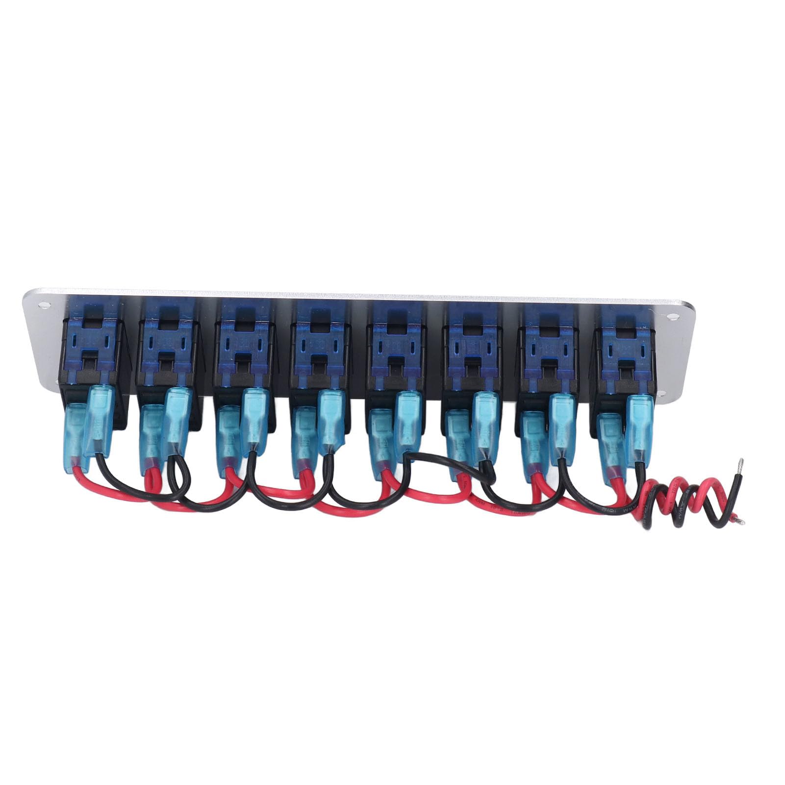 Pannello Interruttori a Bilanciere per Barche Marine 8 Gruppi 3 Pin, Interruttore a Levetta On/off con Luce Blu Singola con Design Precablato, Installazione Semplice