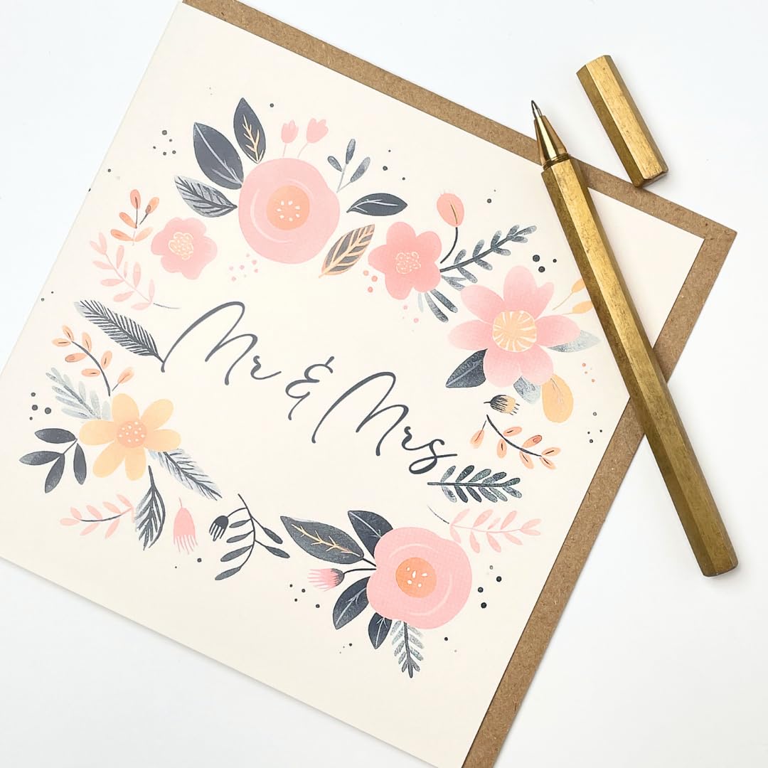 Swans Wedding Day Card For Couple - Mr And Mrs Wedding Couple Of