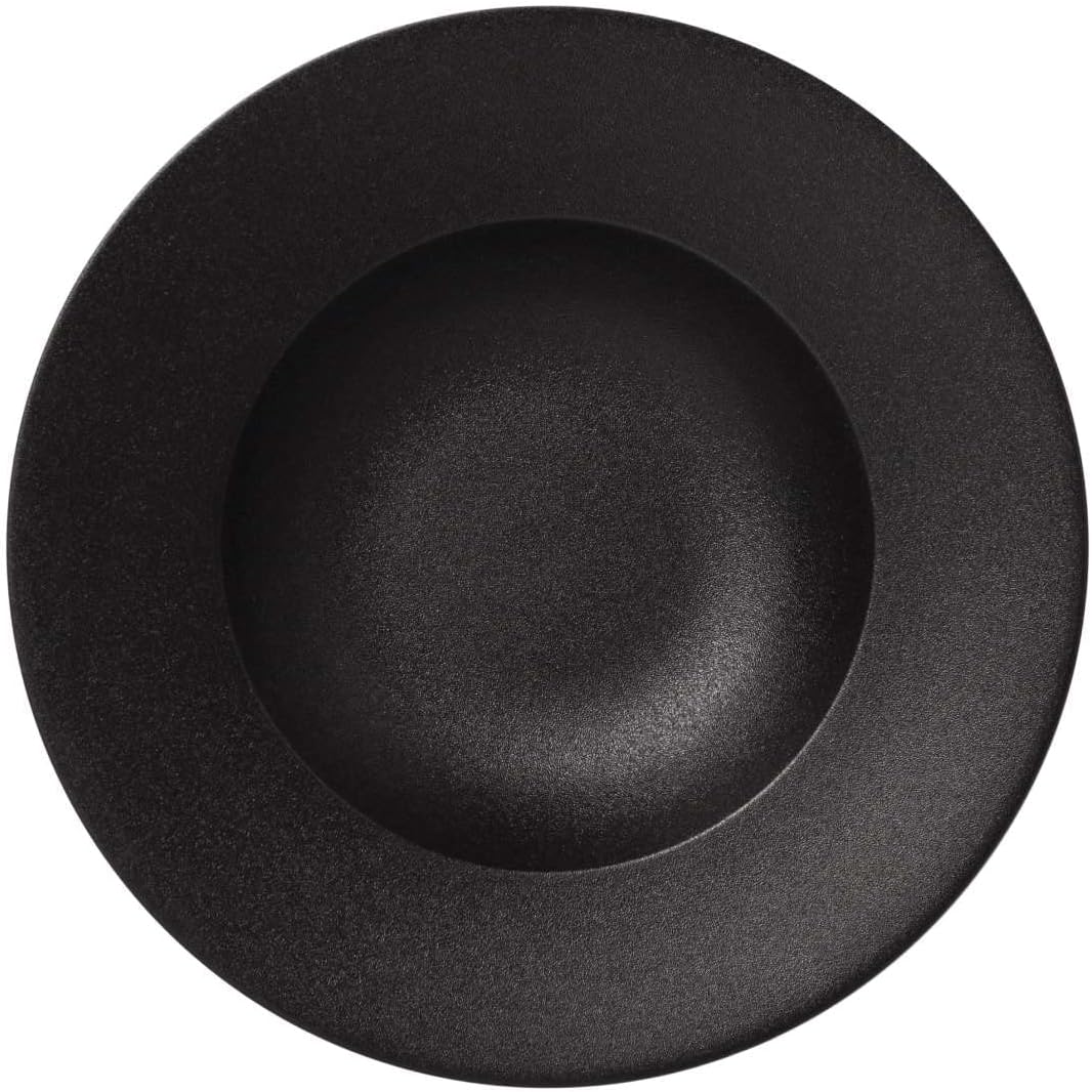 – BARALEE PORCELIAN CERAMIC BLACK SAND DEEP PLATE, 27 CM (10 5/8"), Pack of 12, 095191A-L030, Soup plate, Pasta bowl, Deep dish plate, Salad plate