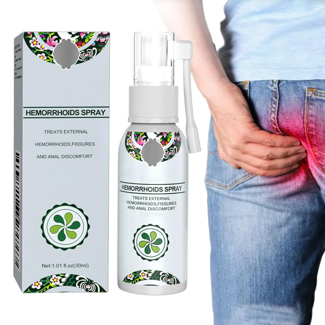 1 Pieza Spray Hoids, Hemorroides a Base de Hierbas - Alivio Rápido del Sangrado - Ayuda con el Alivio del Dolor y la Picazón
