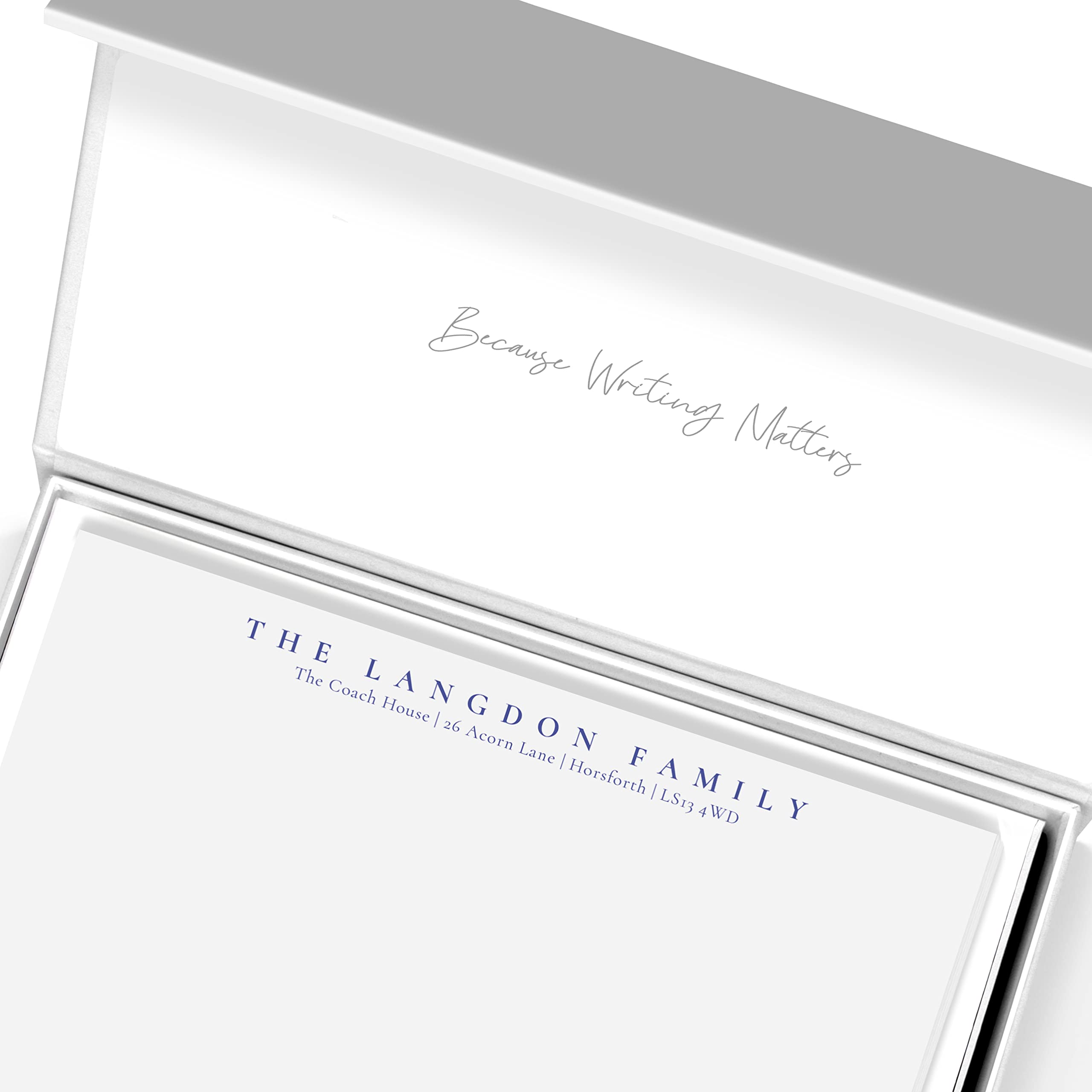 Me Loovely Personalised Notecards and Envelopes Classic Design Correspondence Card Set Customized Luxury Writing Supplies Stationary Sets (A5 Size, Pack of 40)